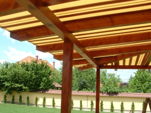 Veranda, terasz árnyékolása nem könyökkaros napellenzővel